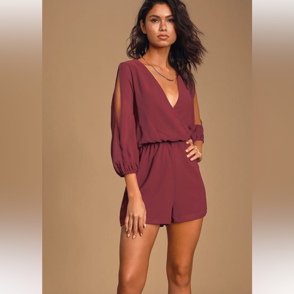 Topshop Deep Red Blouse